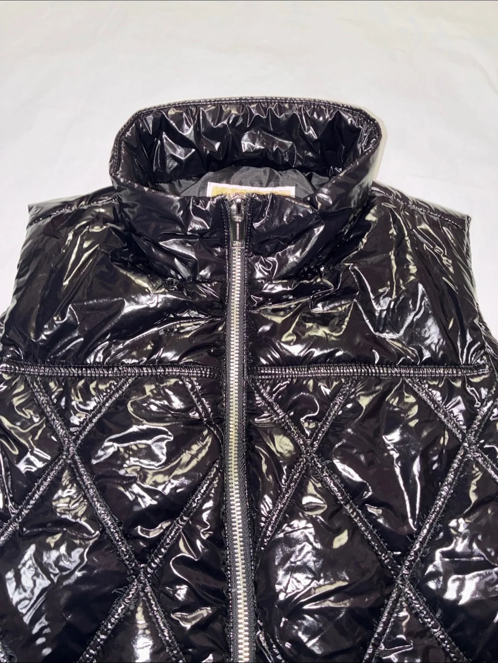 Michel Kors Women’s Quilted Shiny Puffer Vest - Black